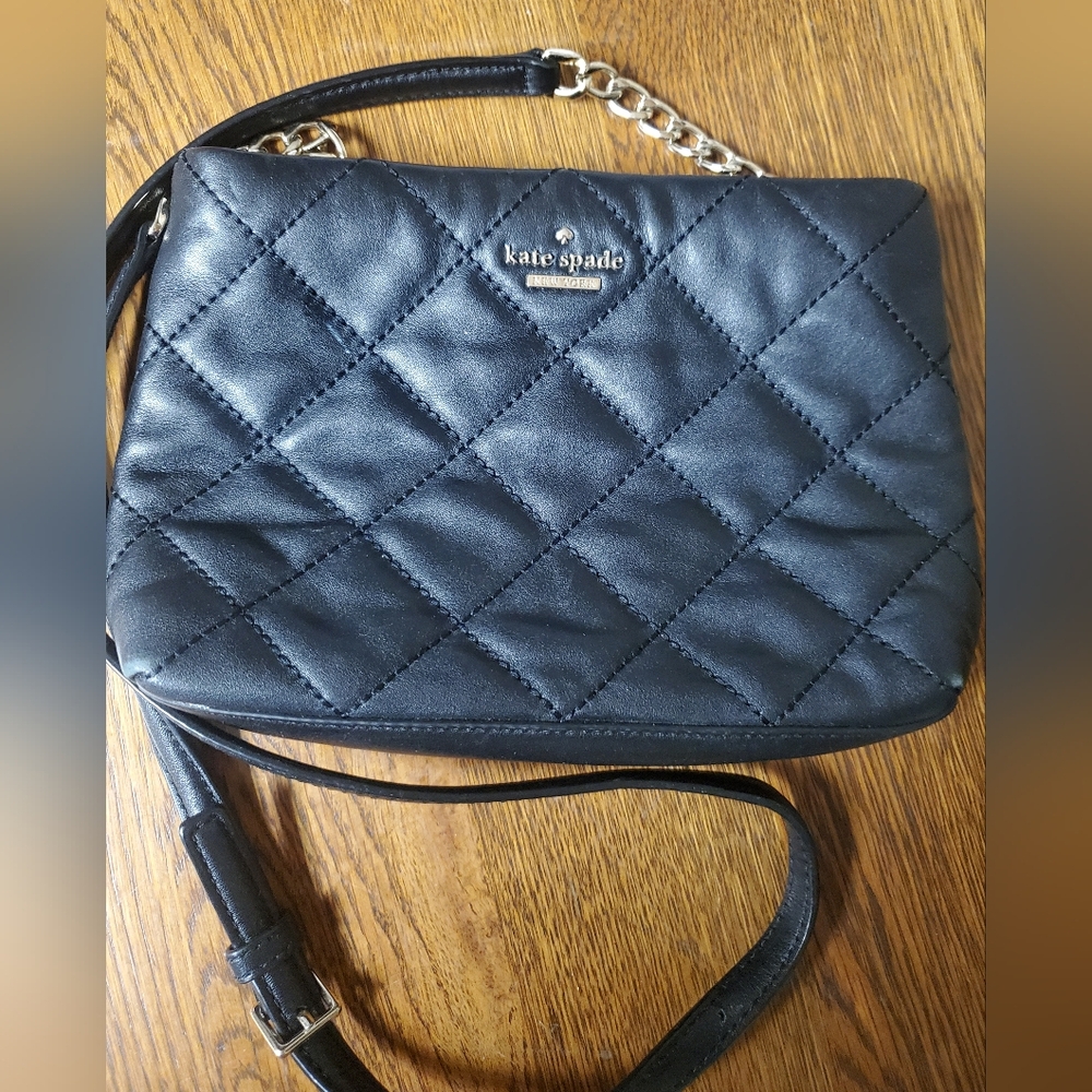 Kate Spade Black Quilted Crossbody Bag